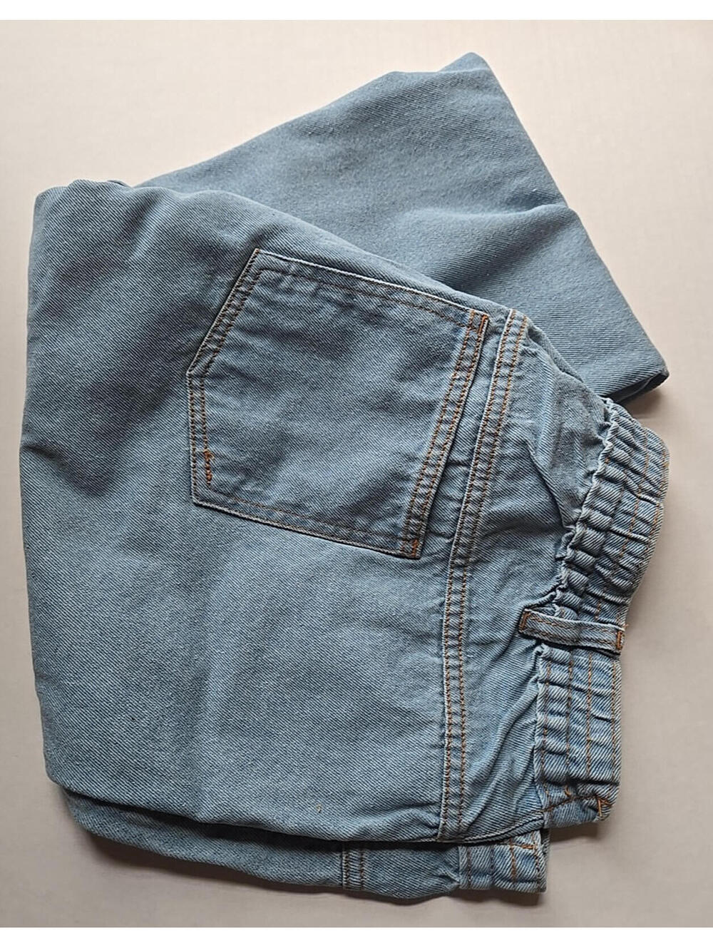Woman Within Straight Leg Elastic Back Jeans Size 22WP Light Wash Cotton Denim